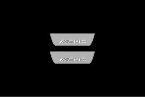 Mercedes B W246 2012-2018 LED Door Sills Illuminated Scuff AMG Logo Stainless Steel Entry Guards Door Sills Decoin