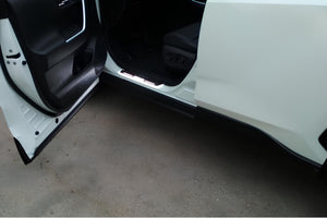 Illuminated LED Door Sill Tread Plates Toyota Rav4 V 2013-2018 With Rav4 Logo Toyota Led Door Sills opdesign