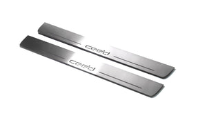 Illuminated LED Door Sill Tread Plates KIA Ceed II 2012-2018 With Cee`d Logo KIA Led Door Sills opdesign