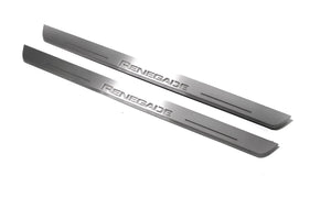 Illuminated LED Door Sill Tread Plates Jeep Renegade 2014+ With Renegade Logo Jeep Led Door Sills opdesign
