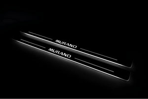 Illuminated LED Door Sill Tread Plates Nissan Murano II 2008-2014 With Murano Logo Nissan Led Door Sills decoinfabric