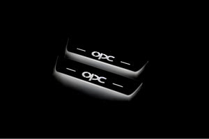 Illuminated LED Door Sill Tread Plates Opel Insignia I 2008-2017 With OPC Logo Opel Led Door Sills opdesign