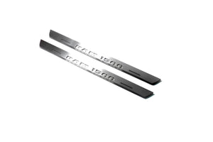 Illuminated LED Door Sill Tread Plates Dodge Ram IV 2009-2018 With RAM 1500 Logo Dodge Led Door Sills opdesign