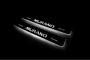 Illuminated LED Door Sill Tread Plates Nissan Murano II 2008-2014 With Murano Logo Nissan Led Door Sills decoinfabric