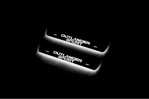 Illuminated LED Door Sill Tread Plates Mitsubishi Outlander Sport 2010+ With Outlander Sport Logo Mitsubishi Led Door Sills opdesign