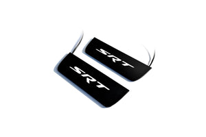 Dodge Durango III 2011+ Illuminated Matte Sill Plates with logo SRT Dodge Led Door Sills PRO opdesign