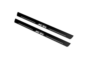 Illuminated LED Door Sill Tread Plates BMW X5 E70 2006-2013 With X5 Logo BMW Led Door Sills opdesign