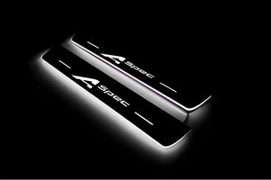 Illuminated LED Door Sill Tread Plates Acura TLX I 2015-2020 With A-Spec Logo Acura Led Door Sills opdesign