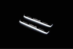 Illuminated LED Door Sill Tread Plates Lexus LX III 2008+ With Lexus Logo Lexus Led Door Sills opdesign