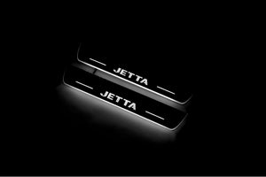 Illuminated LED Door Sill Tread Plates Volkswagen Jetta VI 2010-2018 With Jetta Logo (type 2) Volkswagen Led Door Sills opdesign