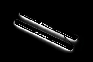 Illuminated LED Door Sill Tread Plates Lexus IS III 2013-2020 With F Sport Logo Lexus Led Door Sills opdesign