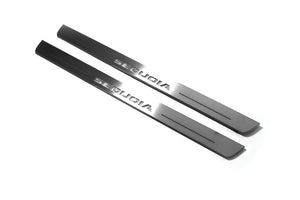 Illuminated LED Door Sill Tread Plates Toyota Sequoia II 2008-2022 With Sequoia Logo Toyota Led Door Sills opdesign