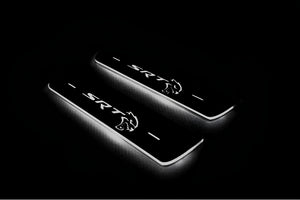 Illuminated LED Door Sill Tread Plates Chrysler 300C II 2011-2023 With SRT HELLCAT Logo Chrysler Led Door Sills decoinfabric