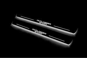 Illuminated LED Door Sill Tread Plates Mitsubishi Outlander Sport 2010+ With Outlander Sport Logo Mitsubishi Led Door Sills opdesign