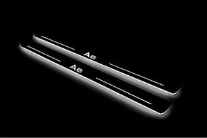 Illuminated LED Door Sill Tread Plates Audi A6 C7 2011-2018 With A6 Logo Audi Led Door Sills decoinfabric