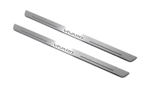 Illuminated LED Door Sill Tread Plates Opel Vivaro I 2001-2014 With Vivaro Logo Opel Led Door Sills opdesign