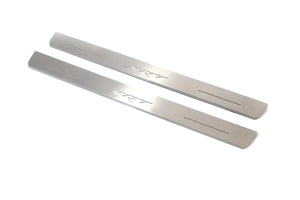 Illuminated LED Door Sill Tread Plates Dodge Charger 2011-2023 With SRT Logo Dodge Led Door Sills opdesign