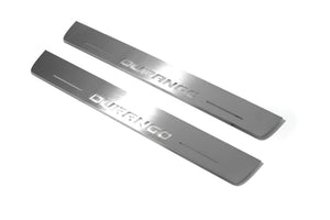 Illuminated LED Door Sill Tread Plates Dodge Durango III 2011+ With Durango Logo Dodge Led Door Sills opdesign