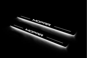 Dodge Durango III 2011+ LED Door Sills Illuminated Scuff MOPAR Logo (Type 2) Stainless Steel Entry Guards Door Sills Decoin