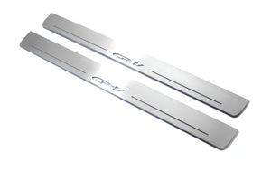 Illuminated LED Door Sill Tread Plates Honda CR-V IV 2012-2017 With CR-V Logo Honda Led Door Sills opdesign