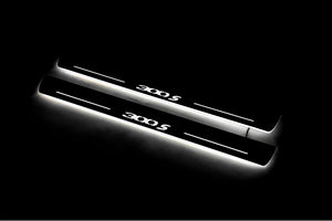 Illuminated LED Door Sill Tread Plates Chrysler 300C II 2011-2023 With 300S Logo Chrysler Led Door Sills opdesign