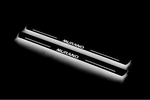Illuminated LED Door Sill Tread Plates Nissan Murano III 2014+ With Murano Logo Nissan Led Door Sills opdesign