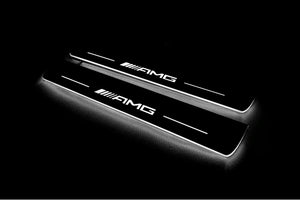 Mercedes E W213 2016-2023 LED Door Sills Illuminated Scuff AMG Logo Stainless Steel Entry Guards Door Sills opdesign