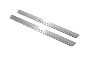 Illuminated LED Door Sill Tread Plates Lexus IS III 2013-2020 With Lexus Logo Lexus Led Door Sills opdesign