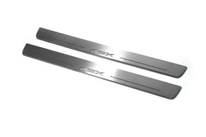 Illuminated LED Door Sill Tread Plates Mitsubishi ASX I 2010-2023 With ASX Logo Mitsubishi Led Door Sills opdesign