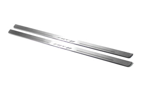 Illuminated LED Door Sill Tread Plates Dodge Challenger 2008-2023 With SRT8 Logo Dodge Led Door Sills opdesign