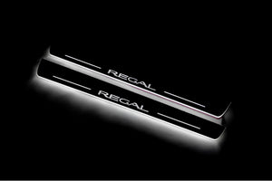 Illuminated LED Door Sill Tread Plates Buick Regal V 2008-2017 With Regal Logo Buick Led Door Sills decoinfabric
