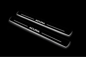 Illuminated LED Door Sill Tread Plates Acura TLX I 2015-2020 With Acura Logo Acura Led Door Sills opdesign