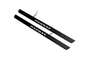 Volkswagen Passat B8 2015-2023 Illuminated Matte Sill Plates with logo Passat Volkswagen Led Door Sills PRO opdesign