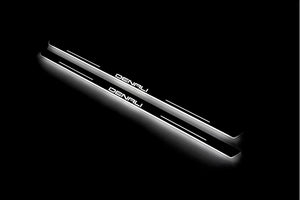 Illuminated LED Door Sill Tread Plates GMC Terrain II 2018+ With DENALI Logo GMC Led Door Sills opdesign