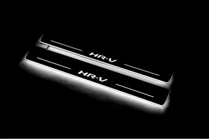 Illuminated LED Door Sill Tread Plates Honda HR-V II 2013-2022 With HR-V Logo Honda Led Door Sills opdesign