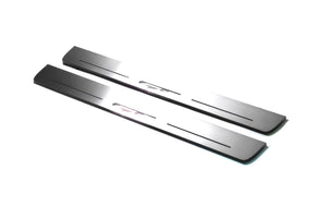 Illuminated LED Door Sill Tread Plates KIA Optima IV 2015-2019 With GT Logo KIA Led Door Sills opdesign