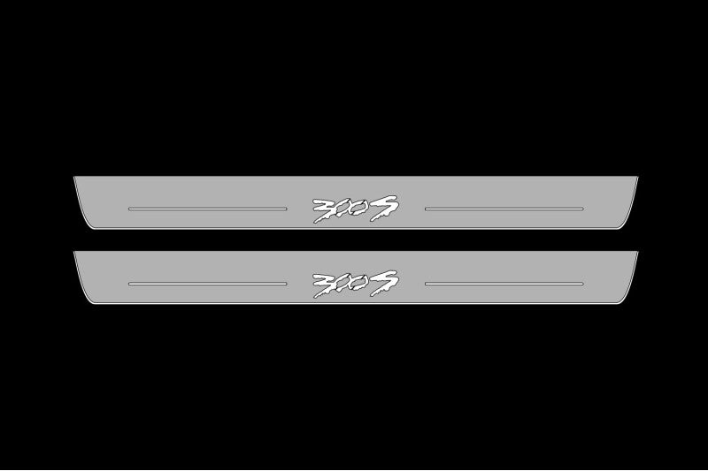 Illuminated LED Door Sill Tread Plates Chrysler 300C II 2011-2023 With 300S T2 Logo Chrysler Led Door Sills decoinfabric