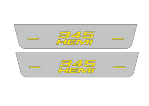Dodge Durango III 2011+ stainless steel illuminated entry guards with 345 HEMI logo