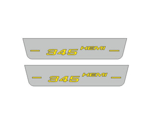Illuminated LED Door Sill Tread Plates Dodge Durango III 2011+ With 345 HEMI Logo Dodge Led Door Sills opdesign