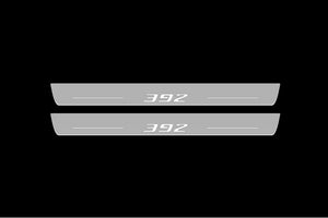 Dodge Charger 2011-2023 LED Door Sills Illuminated Scuff 392 Logo Stainless Steel Entry Guards Door Sills Decoin