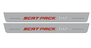 stainless steel LED door sill plates with Dodge Charger LD 2011+ with 392 SCAT PACK logo