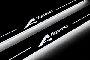 Illuminated LED Door Sill Tread Plates Acura TLX I 2015-2020 With A-Spec Logo Acura Led Door Sills opdesign