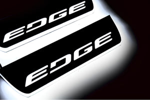 Illuminated LED Door Sill Tread Plates Ford Edge II 2015+ With ММММ Logo Ford Led Door Sills opdesign