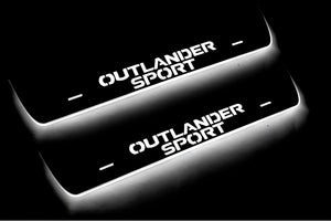 Illuminated LED Door Sill Tread Plates Mitsubishi Outlander Sport 2010+ With Outlander Sport Logo Mitsubishi Led Door Sills opdesign