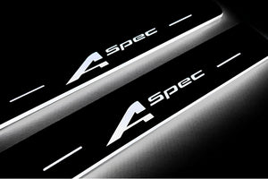 Illuminated LED Door Sill Tread Plates Acura TLX I 2015-2020 With A-Spec Logo Acura Led Door Sills opdesign