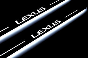 Illuminated LED Door Sill Tread Plates Lexus LX III 2008+ With Lexus Logo Lexus Led Door Sills opdesign