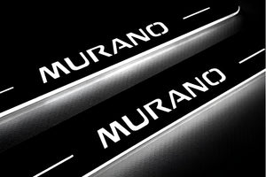 Illuminated LED Door Sill Tread Plates Nissan Murano II 2008-2014 With Murano Logo Nissan Led Door Sills decoinfabric