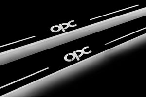 Illuminated LED Door Sill Tread Plates Opel Insignia I 2008-2017 With OPC Logo Opel Led Door Sills opdesign