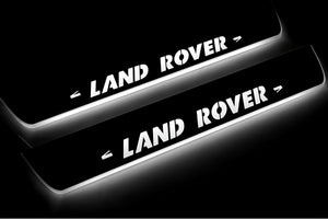 Illuminated LED Door Sill Tread Plates Land Rover Discovery IV 2009-2016 With Land Rover Logo Land Rover Led Door Sills opdesign