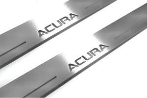 Illuminated LED Door Sill Tread Plates Acura TSX II 2009-2014 With Acura Logo Acura Led Door Sills decoinfabric